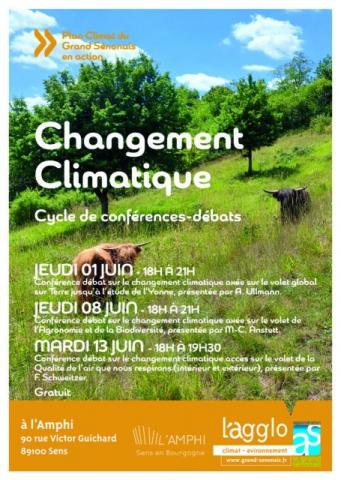Affiche conférences changement climatique Sens